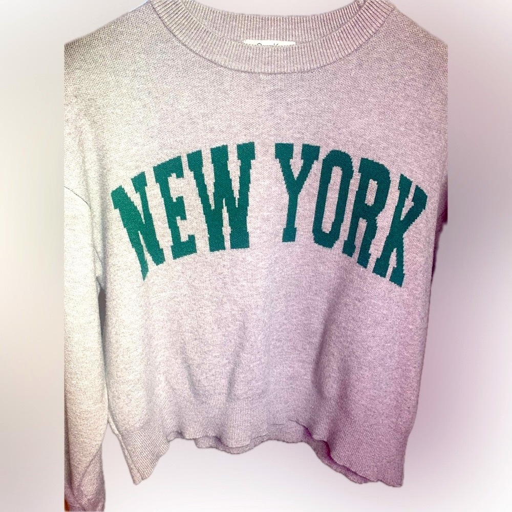 New York Cropped Stretchy Pullover Knit blend Sweater